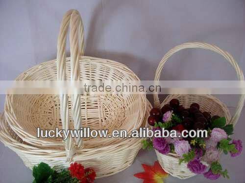 willow gift basket wicker basket with handle (factory)