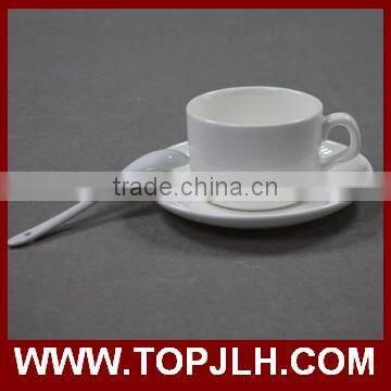 sublimation coated white porcelain small fancy coffee cup set