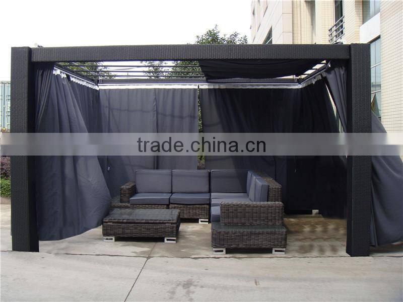 Outdoor Luxurious Rattan Pavilion Gazebo Garden Tent Supplies