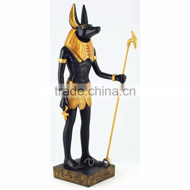 resin egyptian craft fiberglass egyptian decor anubis statues for sale