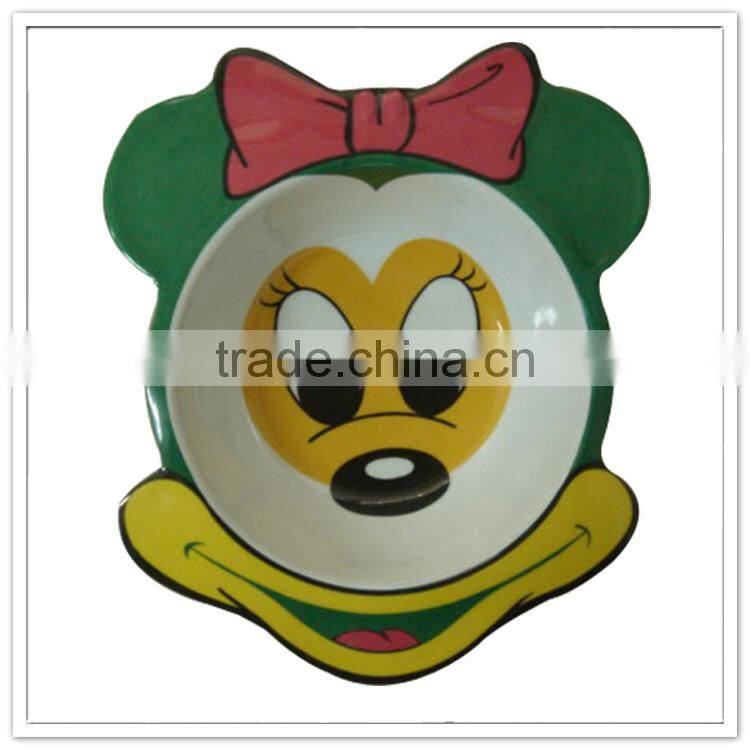 Melamine covered pet food bowl