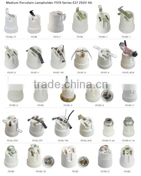 Porcelain/Ceramic Lampholder F519A-2 E26/E27