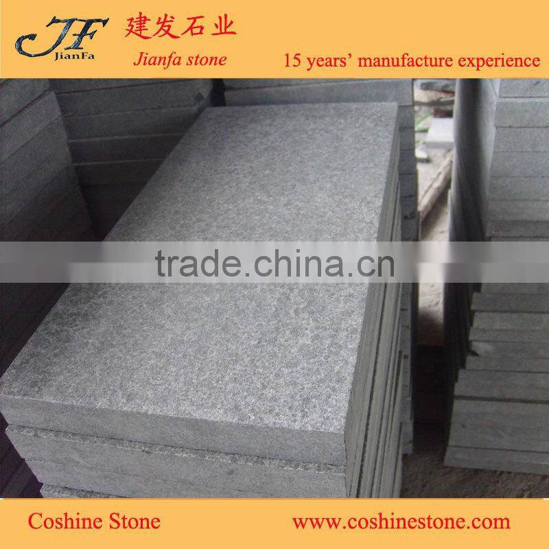 G684 flamed basalt pavers black granite spit mesh paving stone