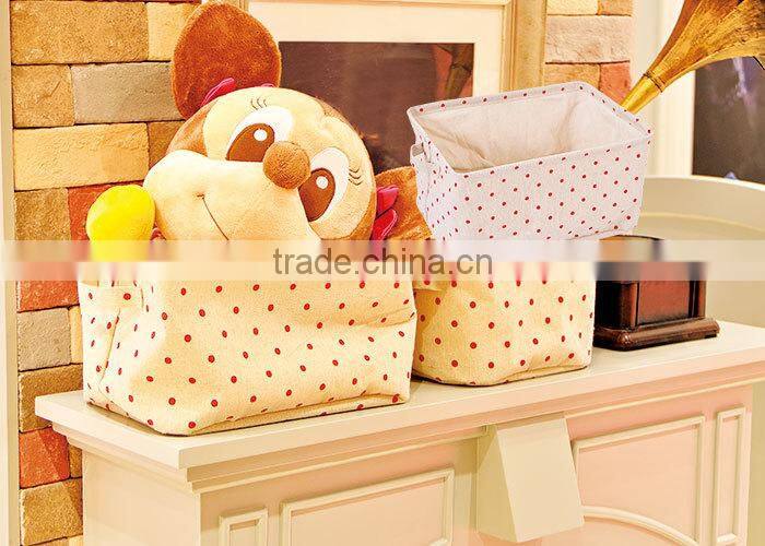 new product foldable eco-friendly cotton and flax cloth storage box