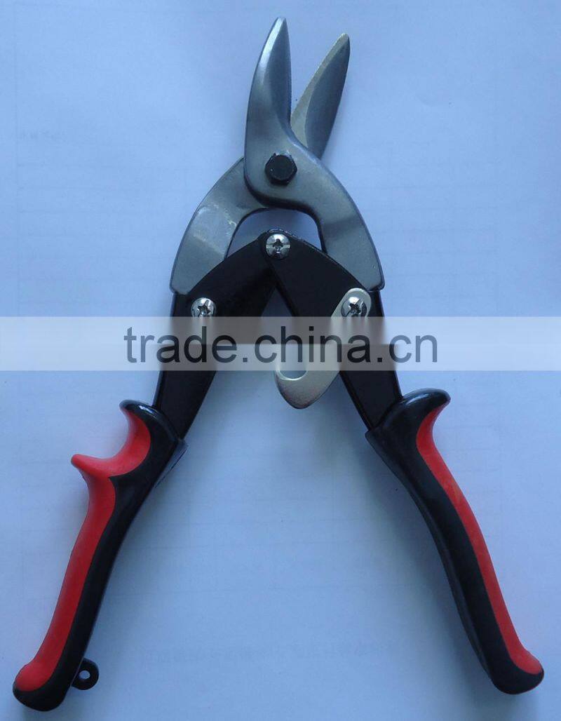 Good quality Manual Aviation Tin Snips with double color handle (right turn)