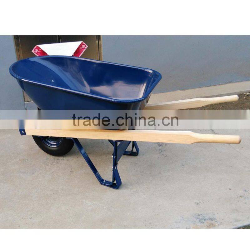 America 6cuft metal wheel barrow with wooden handles