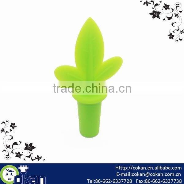 Leaf Shape Silicone Wine Stopper,Wine Plug,Bottle Stopper CK-SL634
