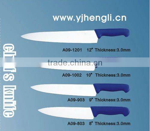 wooden handle plastic handle 8" stainless steel butcher knives