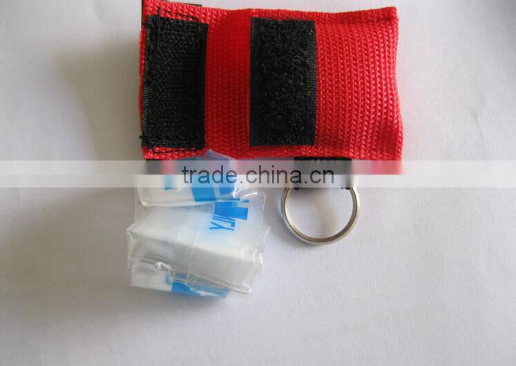 Medical products cpr face shield keychain with one-way valve