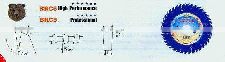 high performance TCT saw blade for cutter wood with hard body for professional market BRC6(0622)