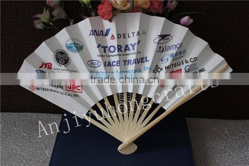 Custom printed japanese paper hand fan