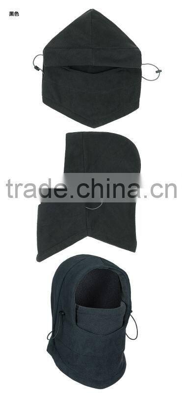 Fashion Autumn/winter Unique Fleece 6 in 1 Hood Face Swat Ski Mask Hats Skiing Cap Scarf