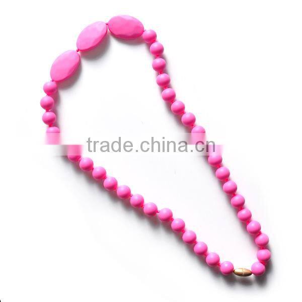 Fashion jewelry food grade baby silicone teething beads