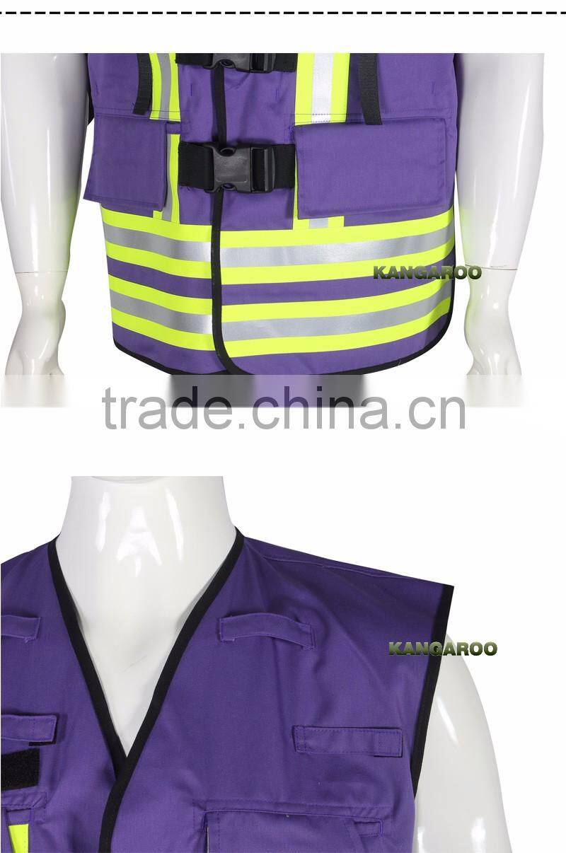 High Visibility Purple Safety Vest