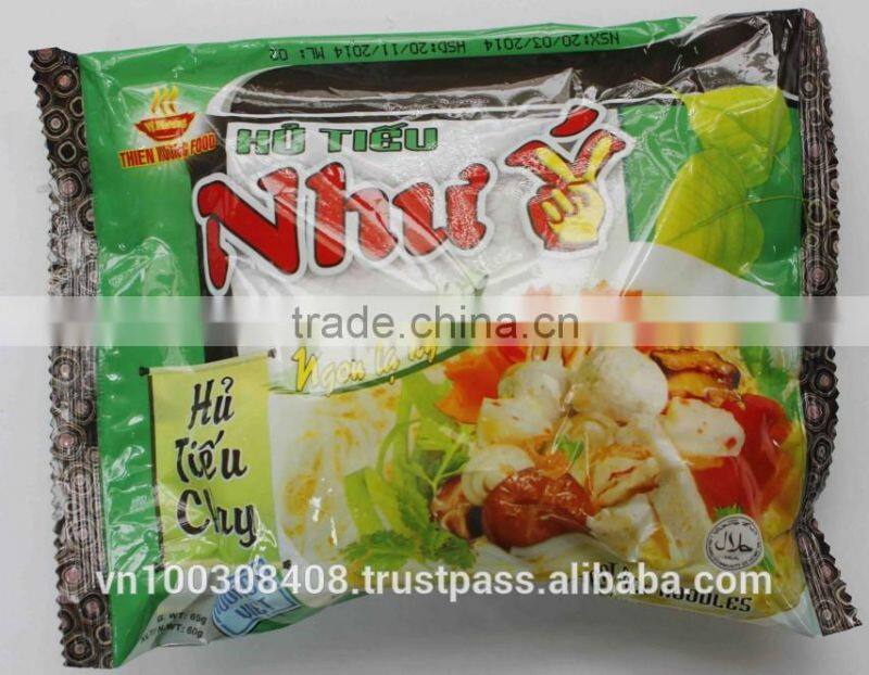 Vegetarian instant Rice Noodles 65 gr -- "HU TIEU "
