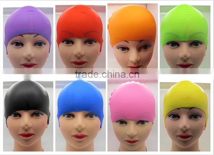 Universal size customized flag swim cap, custom design japanese mesh swim cap