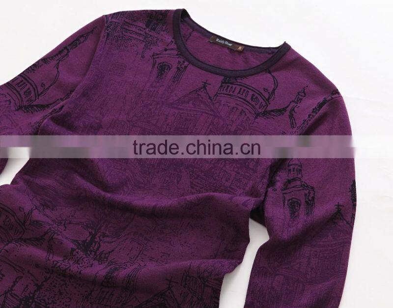 latest design custom printing wool sweater , pullover cardigan