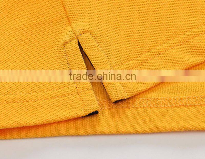 2016 long sleeve blank double mercerized cotton polo shirt