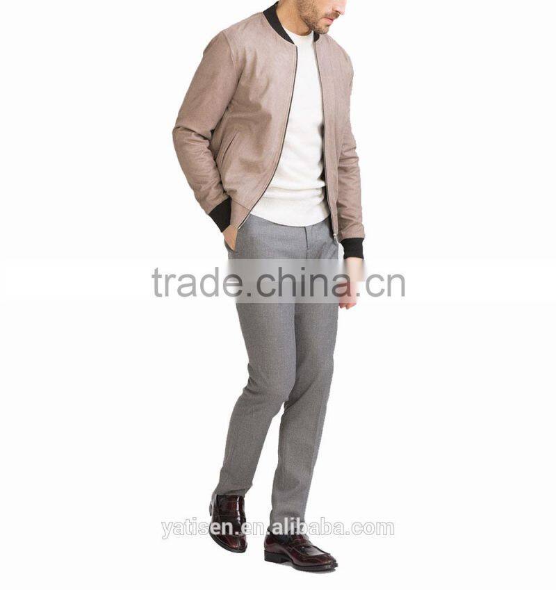 fashionable handsome men coats & jackets hot sale powerful high quality custom made fashion jackets with round neck