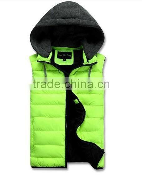 New Arrival Winter Sleeveless Women'S Hooded Lady Fashion Casual Waistcoat Shiny Vest Down-Padded JACKET