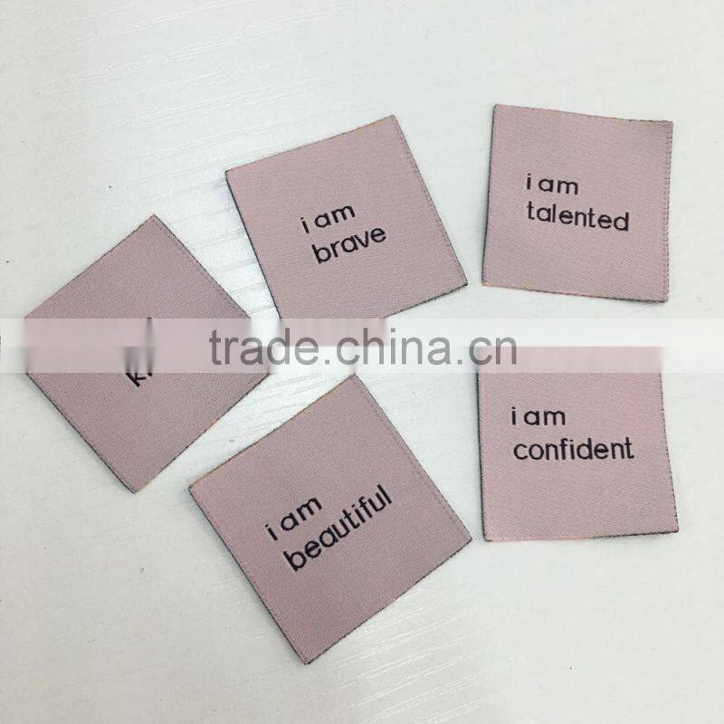 2017 Custom high quality damask woven label clothing label