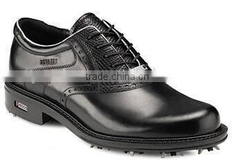 wholesale branded sport shoes, fashion stylish black golf shoes for men or women with spike for business