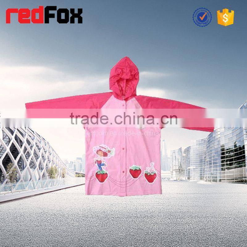 colourful reflective safety kid raincoat