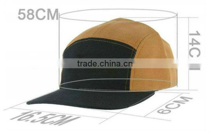 Custom two tone 5 panel hat sewing pattern