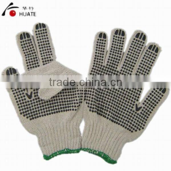 safety PVC dotted cotton gloves/pvc cotton hand gloves manufacturer