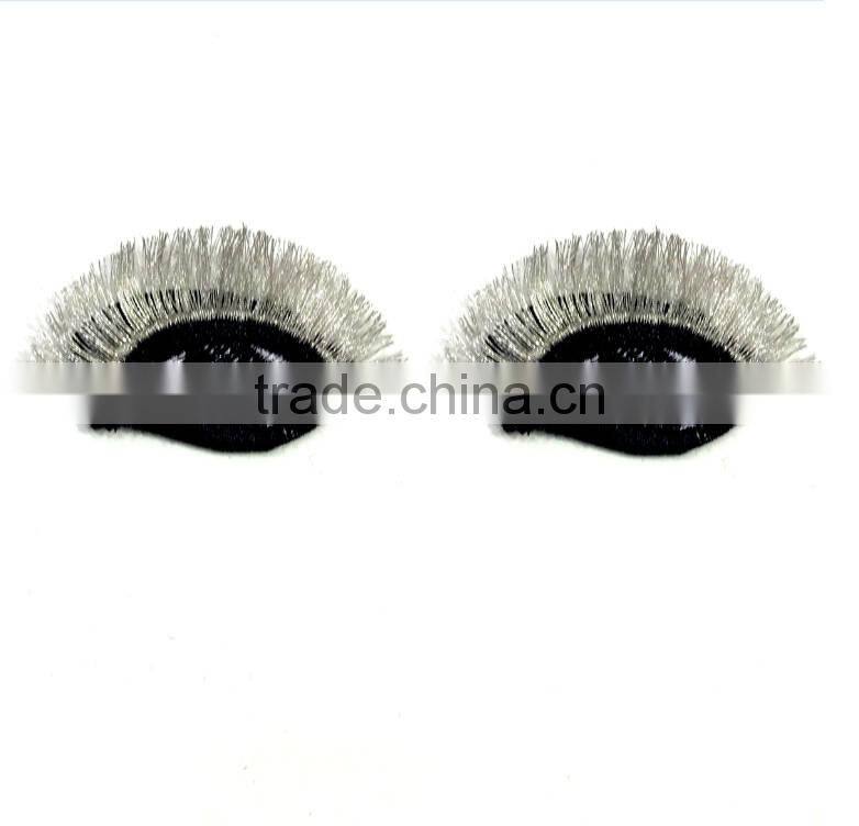 Custom high quality embroidered Golden eyelash eye patch for clothes embroidery patch made in china choose size/color