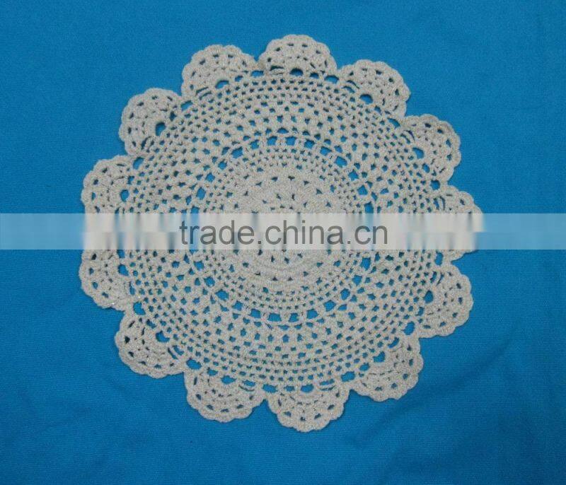 machine crochet cotton round lace doliy