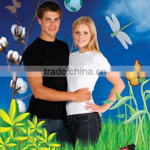 Womens 100% Organic Cotton Short Sleeve T Shirt White Black Plain Slim Fit T Shirt Blank Couple T Shirts
