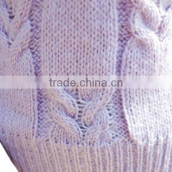 Lovely cute korean style Lace collar with pearls,full cable knit sweater for women or ladies