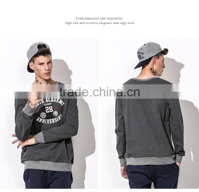 2017 french terry comfort color custom wholesale crewneck pullover no hood sweatshirt