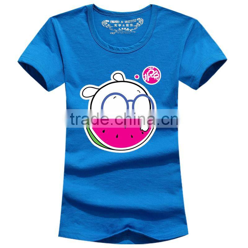100% Pure Cotton Round Neck Fashion Design Couple T Shirts