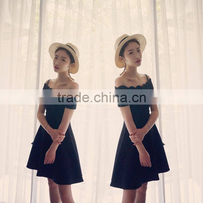 2017 The Newest Short Sleeve Girl Party Dress With Different color