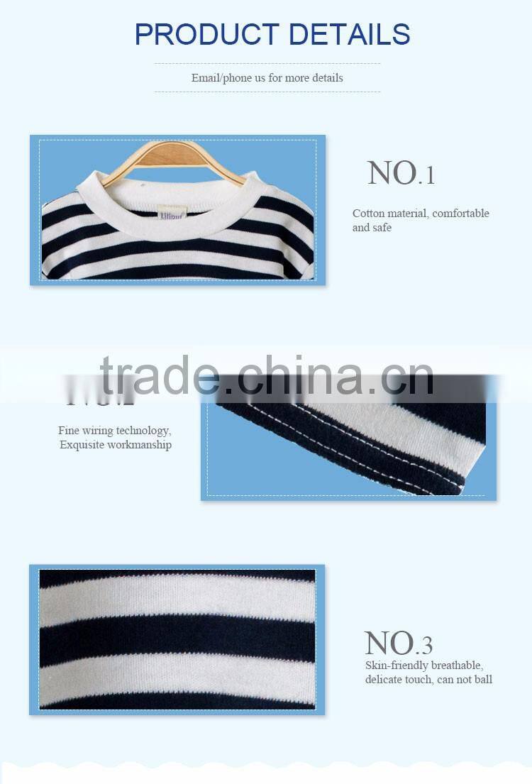 Black And White Stripes Kids Round Neck T-Shirt