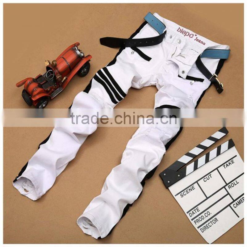 2014 Men Slim White New Design Jeans Pants