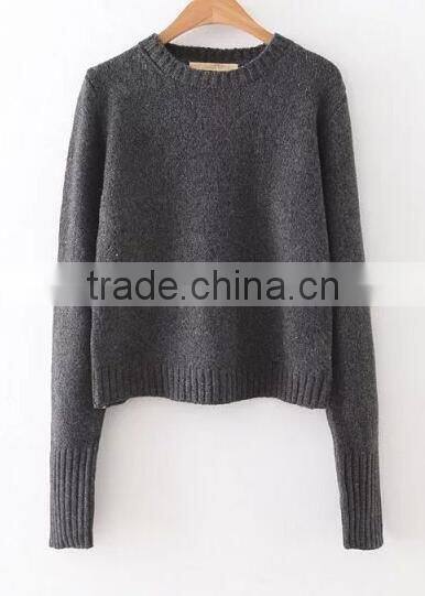 EY0858S Europe Style 2016 Women Pure Color Knitted Pullover Sweater