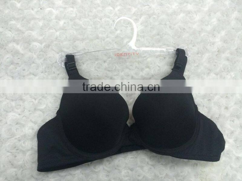 Soft padded bra with extra cotton plain dyed underwear bra and panty sets