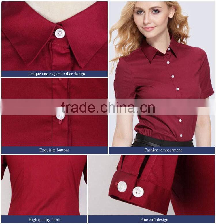 Ladies Bright Color Formal Shirt Women's Clothing Summer