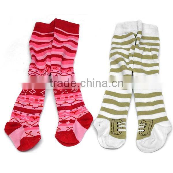 New fashion baby cotton tights, cute design baby colorful tights