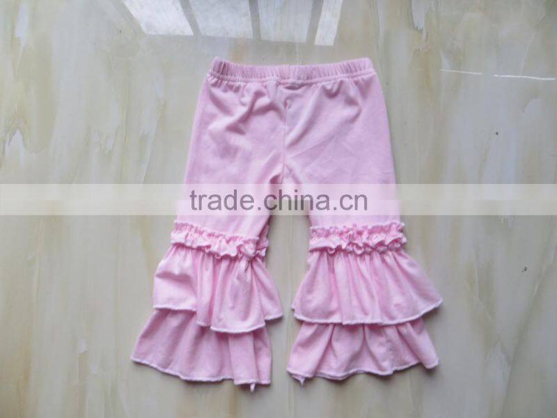 XF-097 Pretty icing ruffle child pants trouser soild color icing ruffle pants