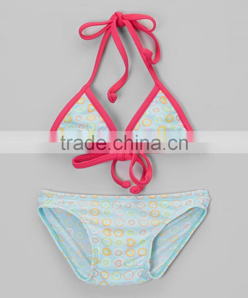 Hot Sale Girl Swimsuit With Mint Dot Bikini Girl Beachwear Girls Clothing G-NP-TR905-382