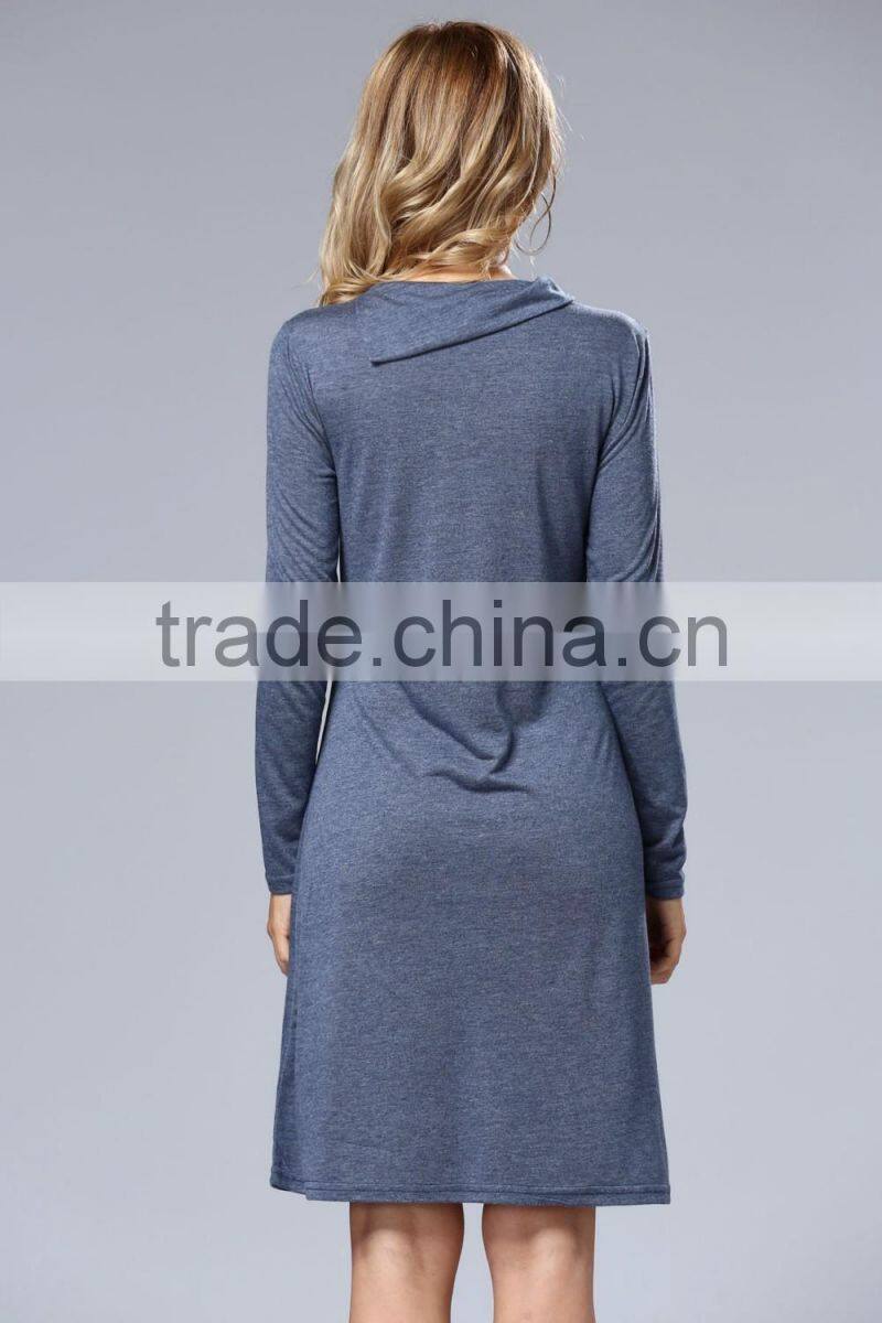 Wholesale elegant summer dress women long sleeve casual dress 2017