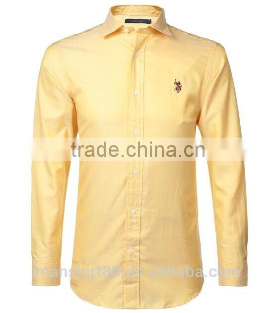 yarn dyed washed oxford dress shirt for men