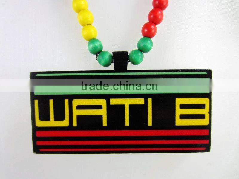 High quality Good wood acrylic beads necklace