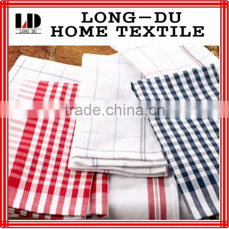 cheap hot sale checked printed cotton tea/kitchen towel