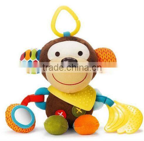 Baby Bed Car Hanging Newborn PLUSH Toy FOR Early Learning Animals Monkey/Dog/Cat/Elephant Doll