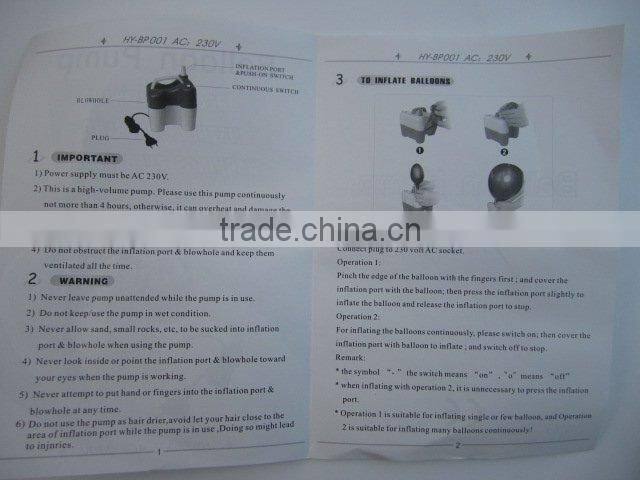 BP001 Balloon Electric Pump - High Pressure Air Balloon Inflator